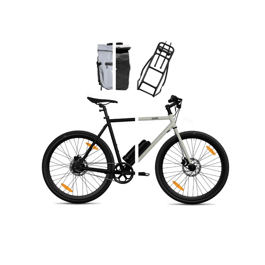 Maki 3.0 with luggage rack and bicycle bag