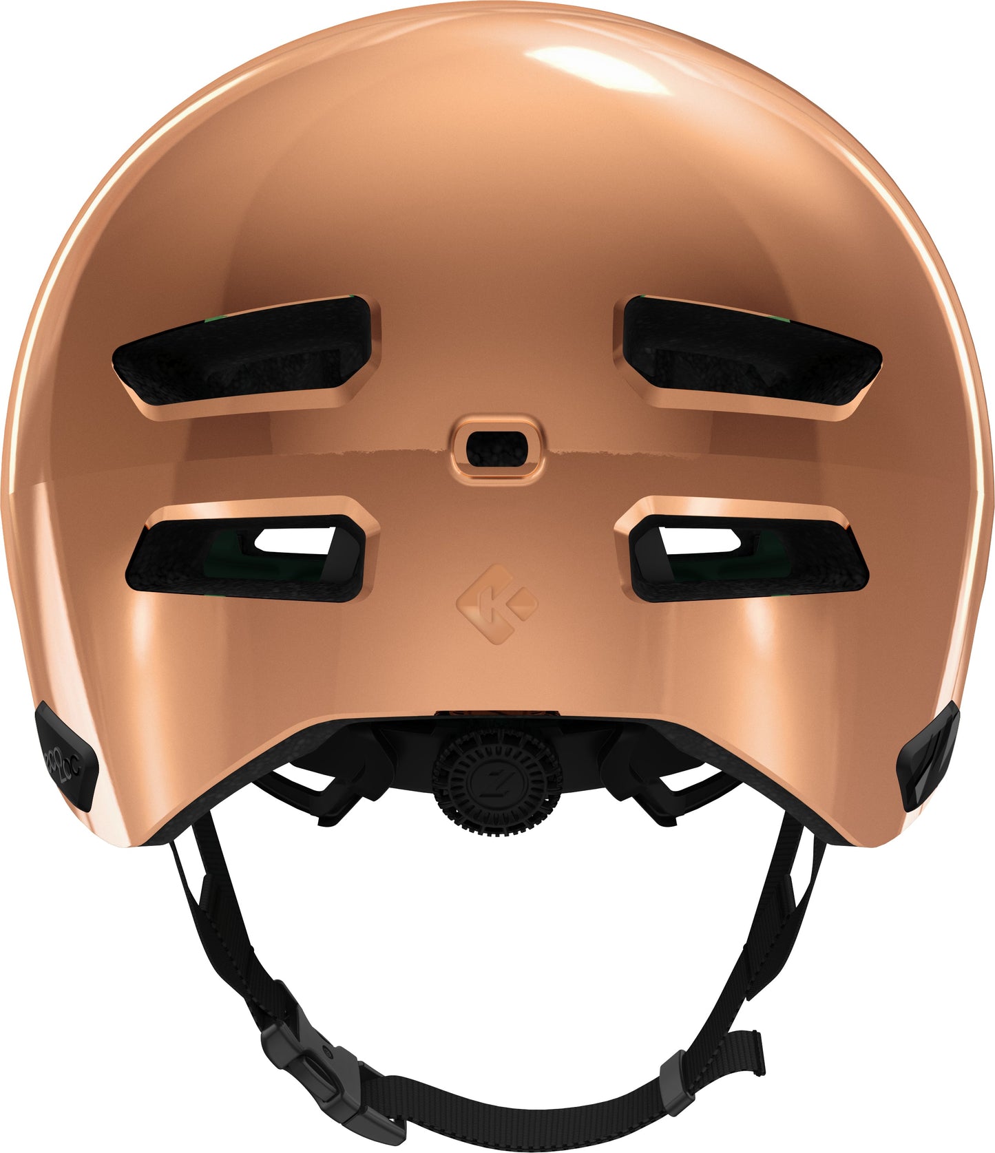 Rückansicht des Lazer Maze KinetiCore Helms in Bronze mit vier Belüftungsschlitzen und integriertem Verstellsystem