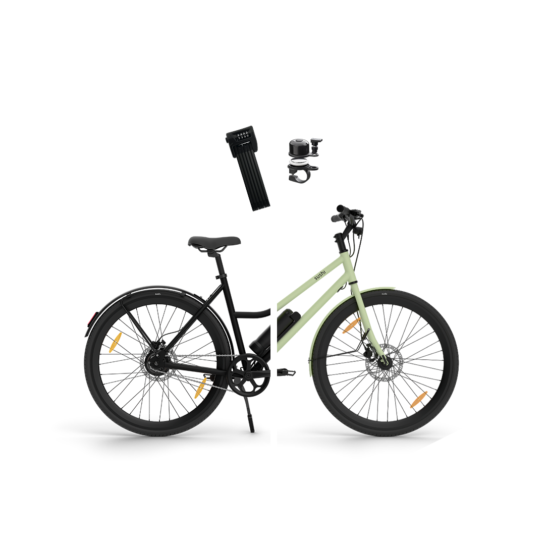 E-Bike California Roll 3.0+ im Safety Bundle mit ABUS Faltschloss und Airbell-Klingel