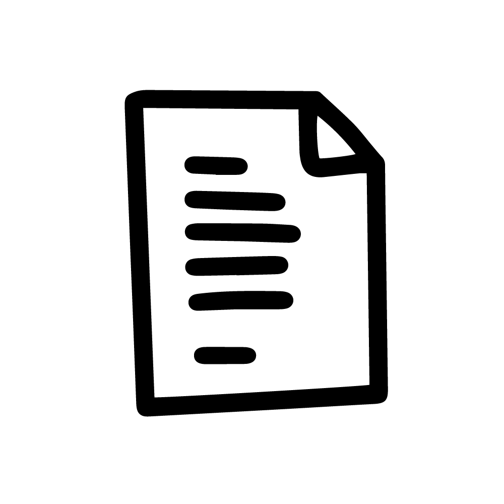 Icon eines Dokuments mit Linien
