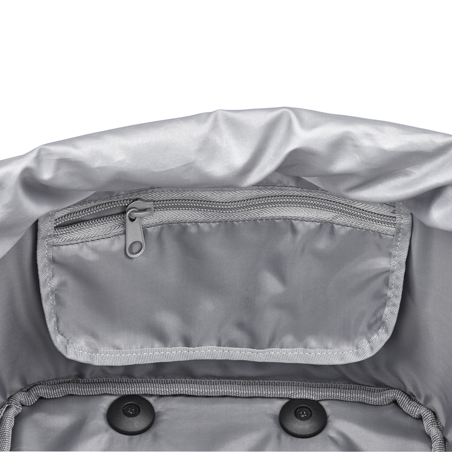 Detailaufnahme des Reißverschlussfachs an der Innenseite der Tasche