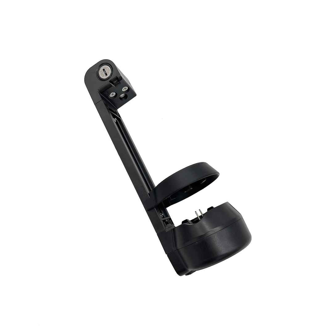 Schwarze Controller-Abdeckung von SUSHI BIKES montiert an leerer Akkuhalterung