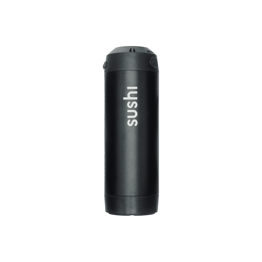 Zusatzakku USB-C +/3.0 für SUSHI BIKES in Schwarz mit weißem Logo