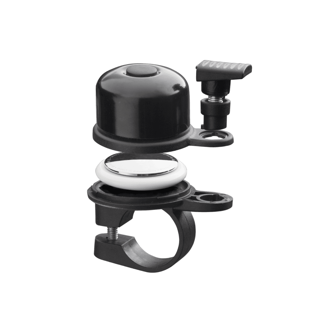 Airbell Klingel mit Halterung und verstecktem Fach für Apple AirTag (nicht enthalten)