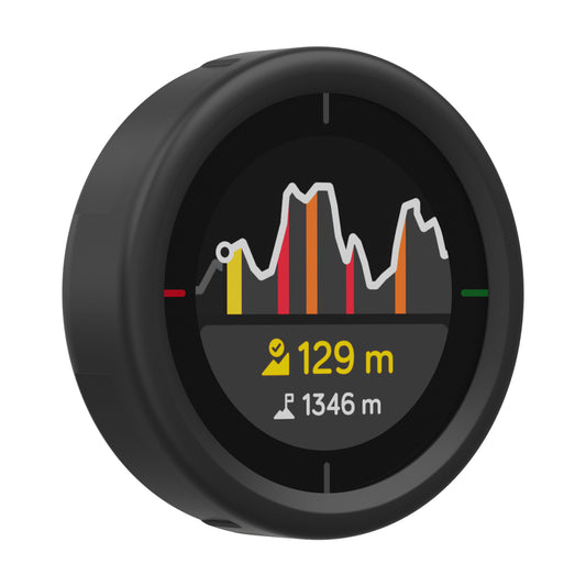 Beeline Velo 2 Fahrradcomputer zeigt bevorstehende Höhenmeter an