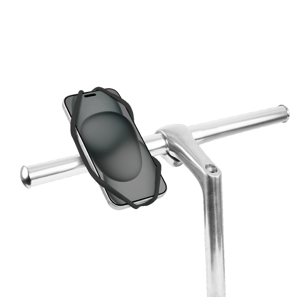 BONE Handyhalterung Bike Tie 5 am Fahrradlenker montiert von vorne
