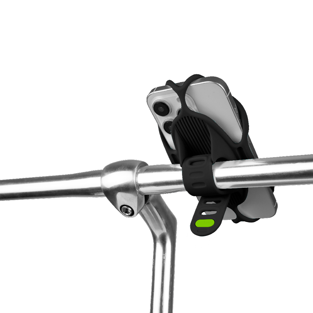 BONE Handyhalterung Bike Tie 5 am Fahrradlenker montiert von hinten