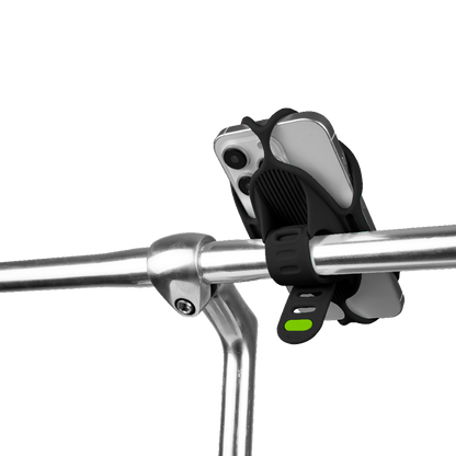 BONE Handyhalterung Bike Tie 5 am Fahrradlenker montiert von hinten