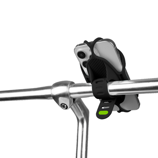 BONE Handyhalterung Bike Tie 5 am Fahrradlenker montiert von hinten