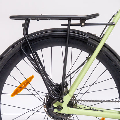 Montierter Racktime-Gepäckträger an einem matcha E-Bike von SUSHI BIKES