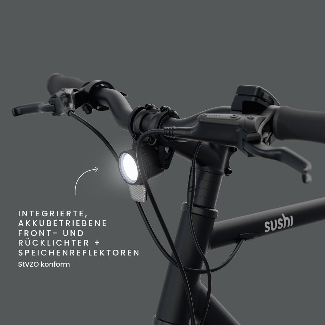 e bike mit integriertem ladegerät E-Bike SUSHI BIKE 3.0+ – SUSHI BIKES