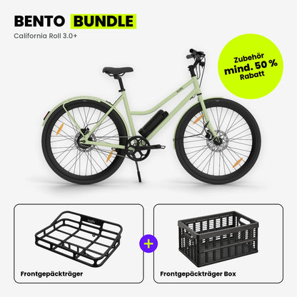 Bento Bundle: California Roll 3.0+ Matcha mit SUSHI BIKES Frontgepäckträger und Frontgepäckträger Box