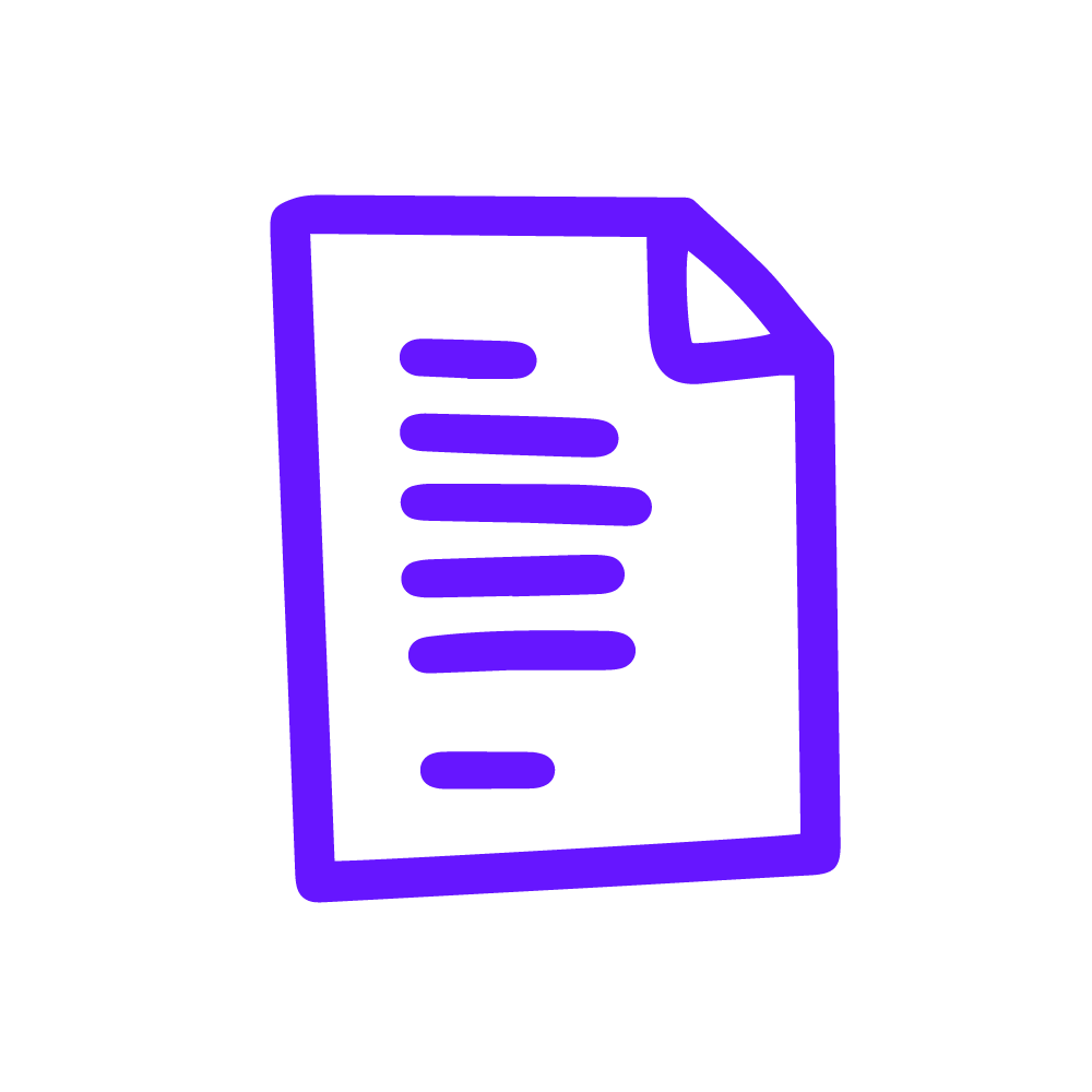 Icon eines Dokuments mit Linien