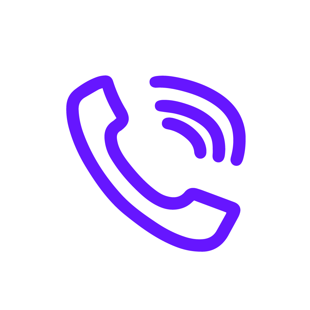 Icon eines Telefonhörers mit Funksignal