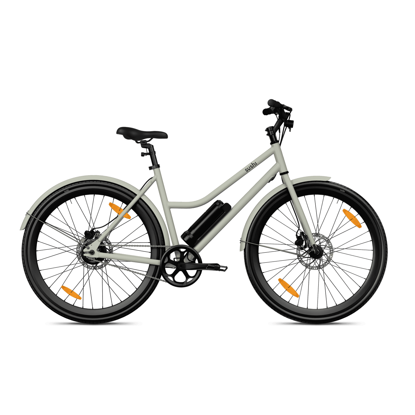 Seitenansicht vom E-Bike California Roll in der Farbe Grau