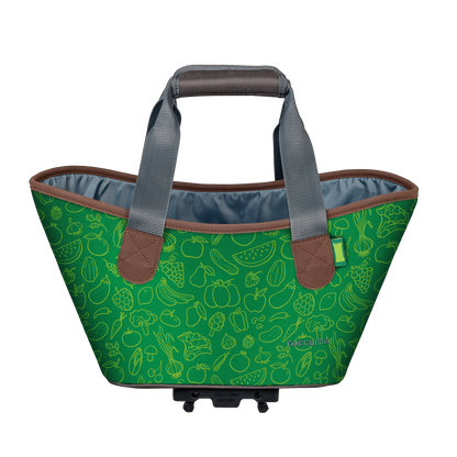 Racktime Agnetha 2.0 Carbon Black in schwarzem Design mit gepolsterten Tragegriffen und Halterung für den Gepäckträger