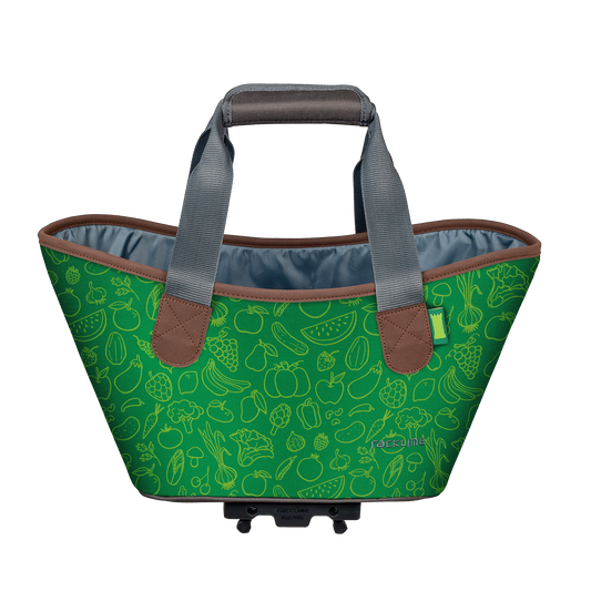 Racktime Agnetha 2.0 Carbon Black in schwarzem Design mit gepolsterten Tragegriffen und Halterung für den Gepäckträger